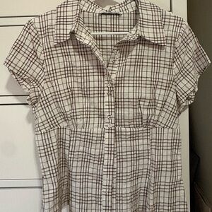 Princess Polly Checkered Button-Up Shirt